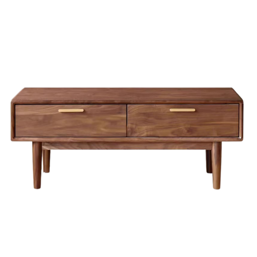 Black Walnut Solid Wood Storage Rock Plate coffee table-