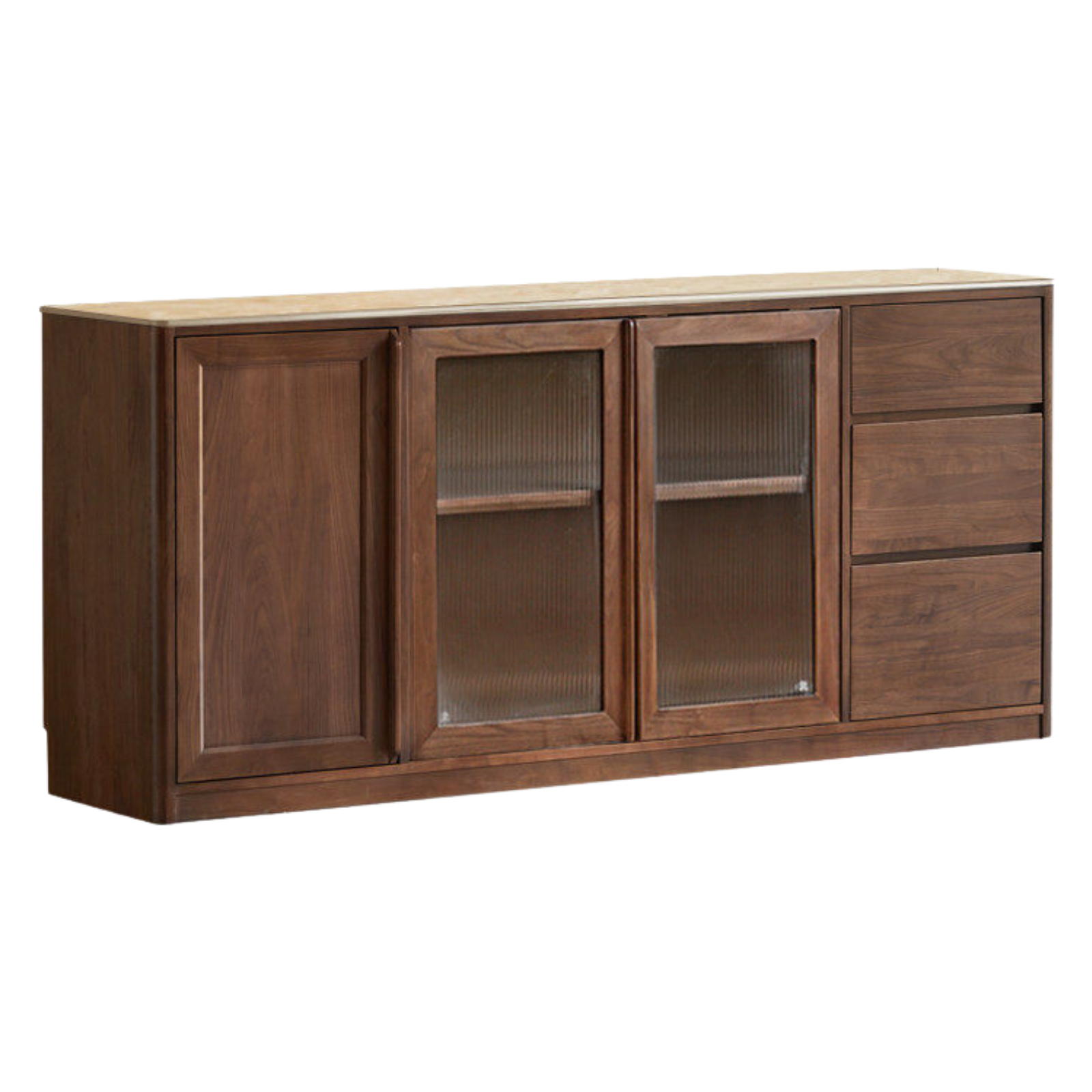 Black Walnut Solid Wood Sideboard Hole Storage