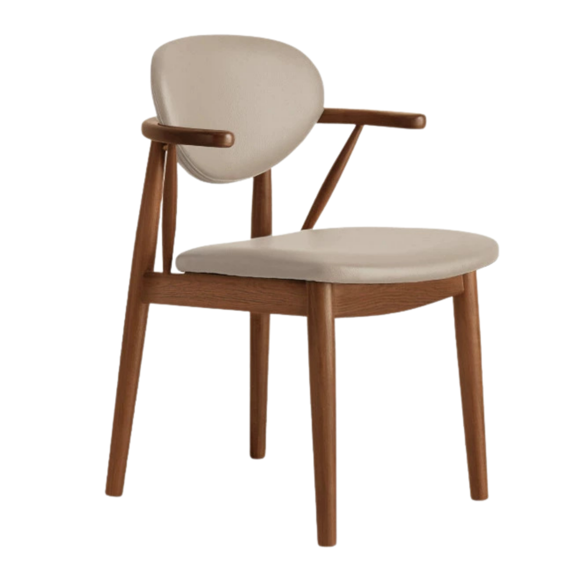 Black Walnut, Red Oak, Golden Sandalwood Dining Armchair