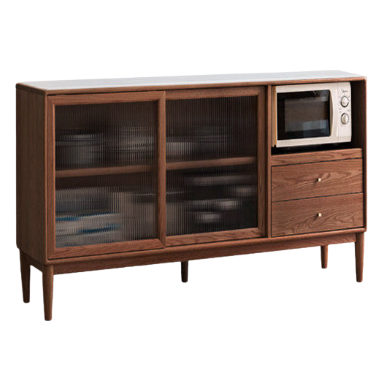 Ash Solid Wood Sideboard High Wine Cabinet Buffet
