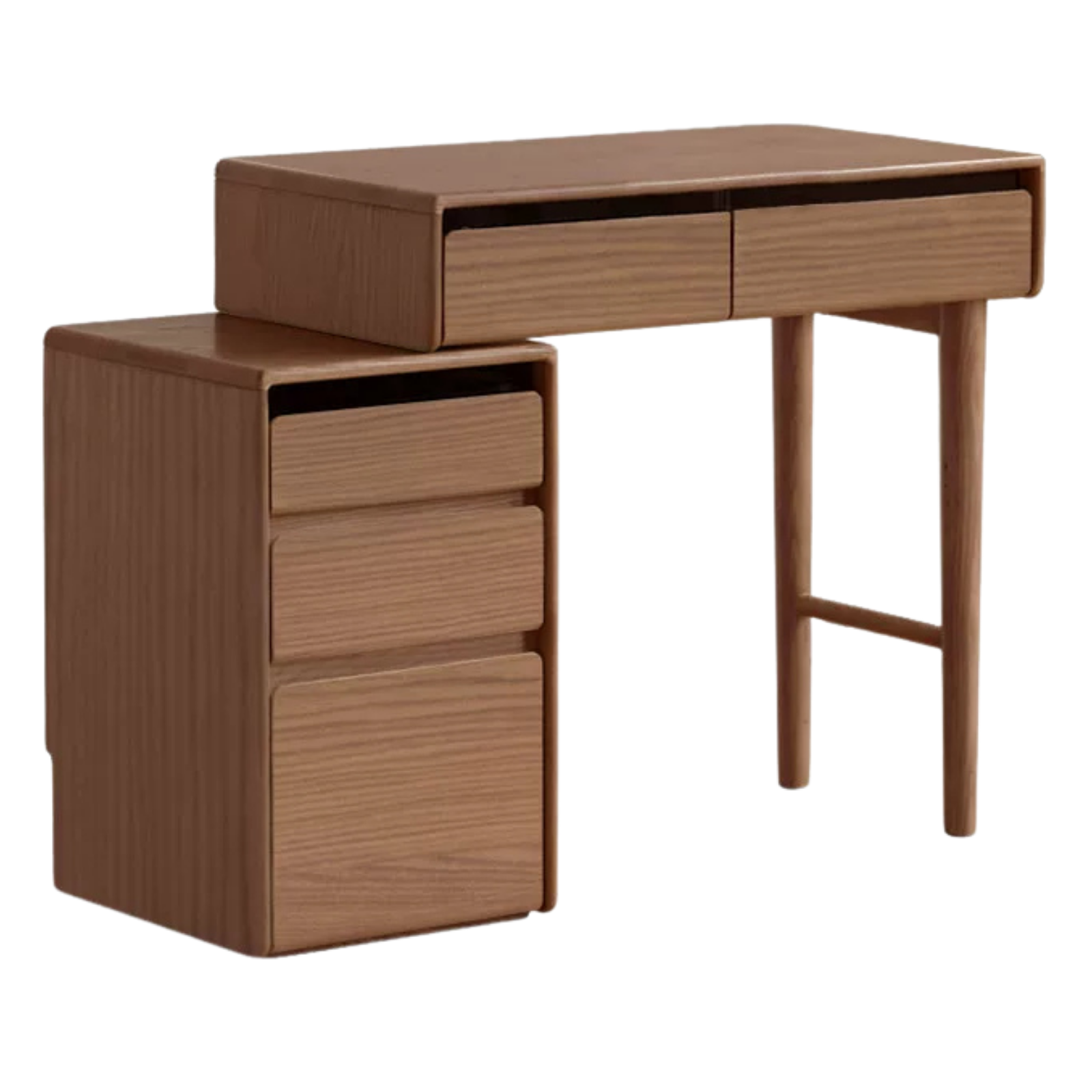 Ash, White Ash, Oak Solid Wood Modern Retractable Vanity Table