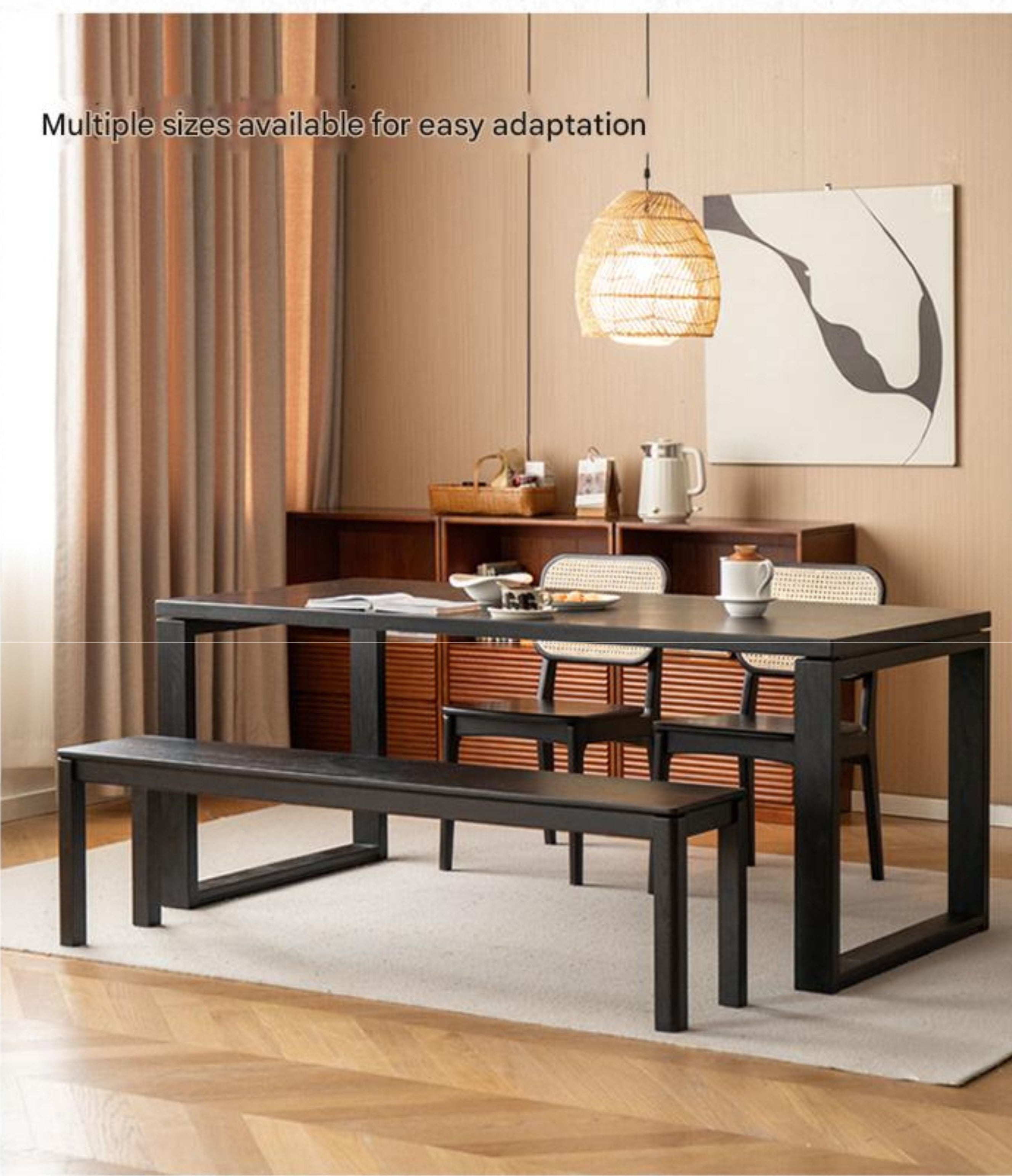 Oak Solid Wood American Modern Bench