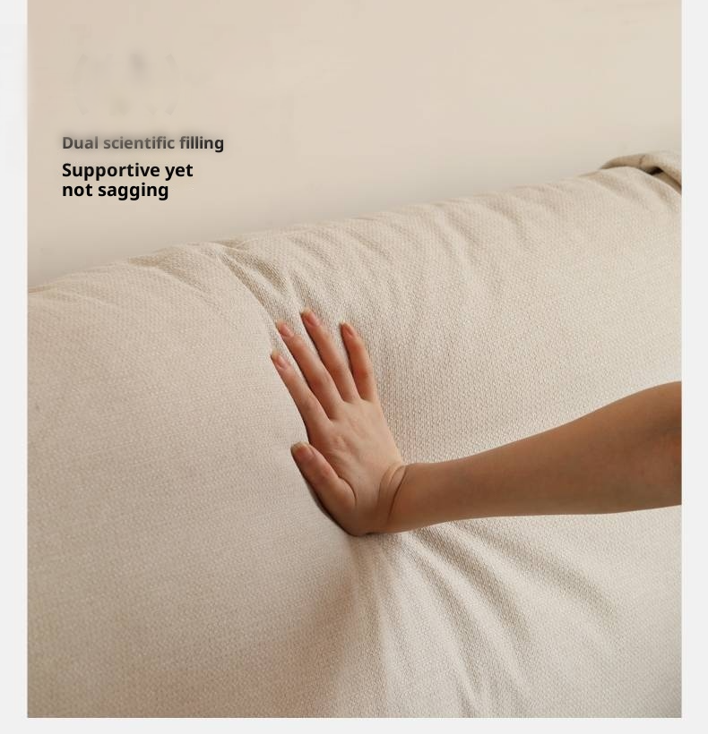 Oak Solid Wood Modern Simple Fabric Soft-Padded Box Bed