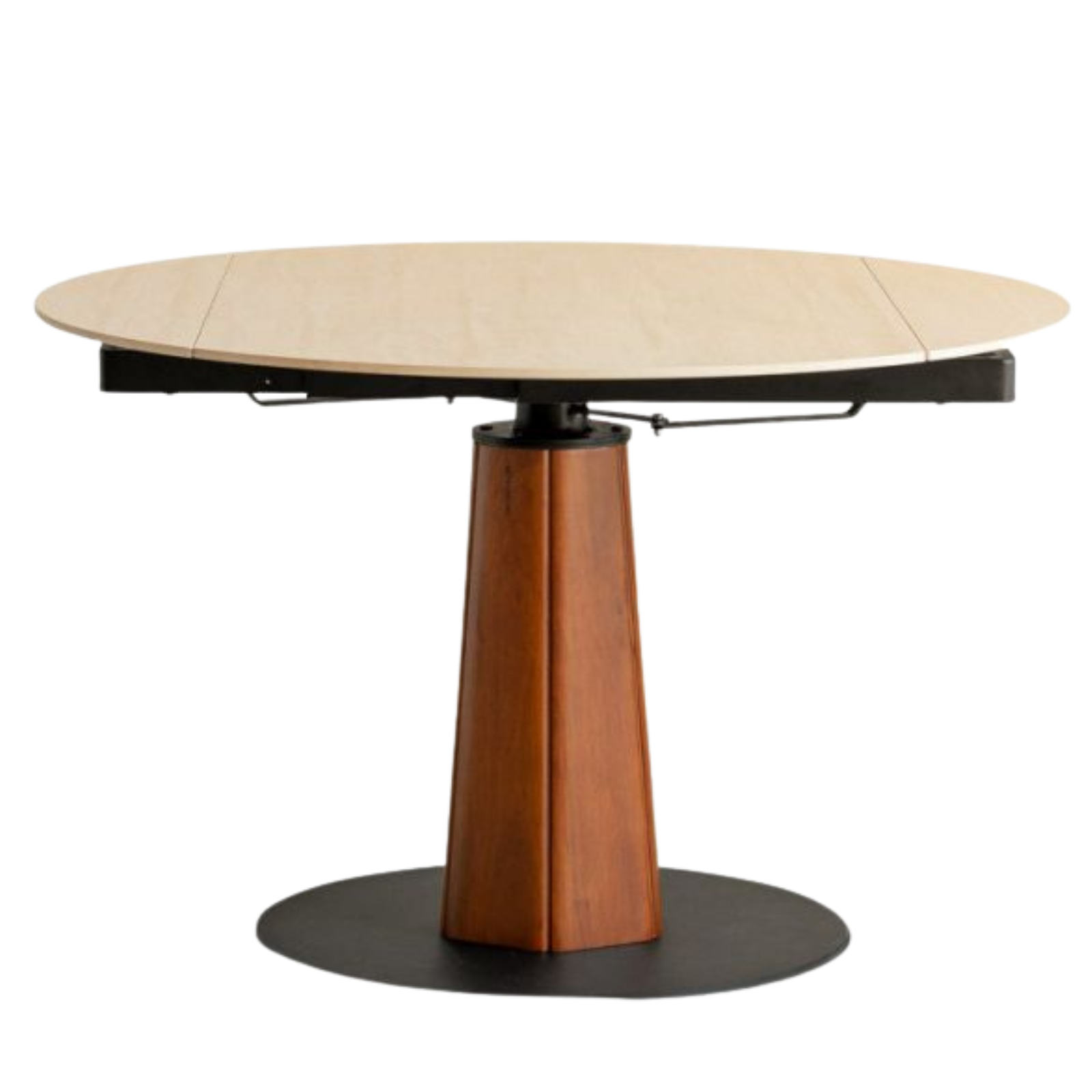 Tulipwood Solid Wood Rock Plate Round Table with Folding Feature