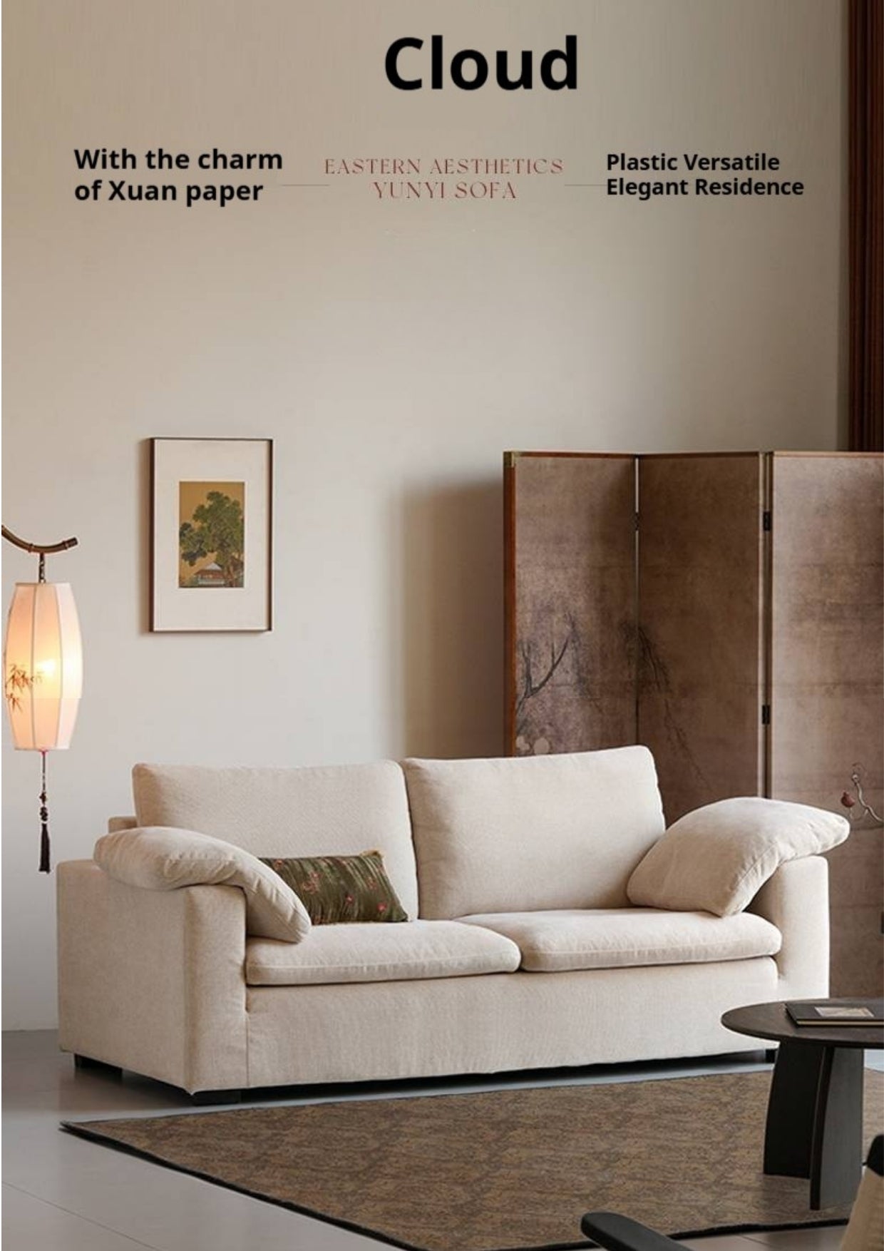Wabi-Sabi Fabric Sofa  with Detachable and Washable Covers