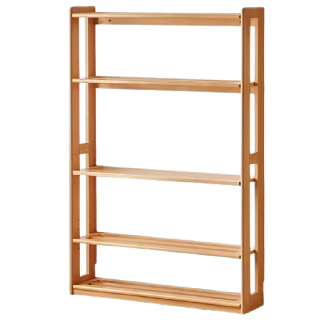 Beech, Oak solid wood Floor-to-ceiling bookshelf, toy storage