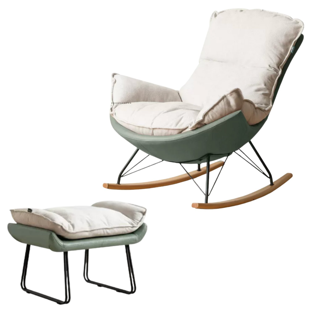 Fabric Rocking Lounge Chair with Soft Cushioned Seat - Best Seller