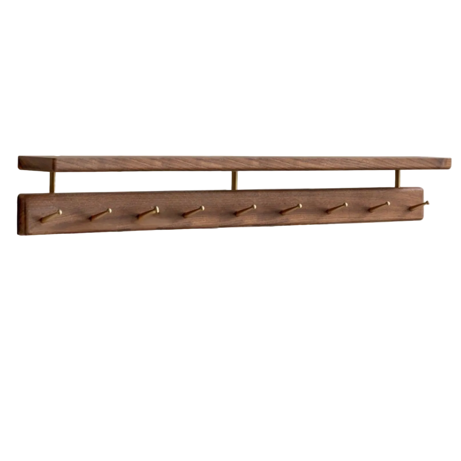 Black Walnut, Beech Solid Wood Wall Shelf