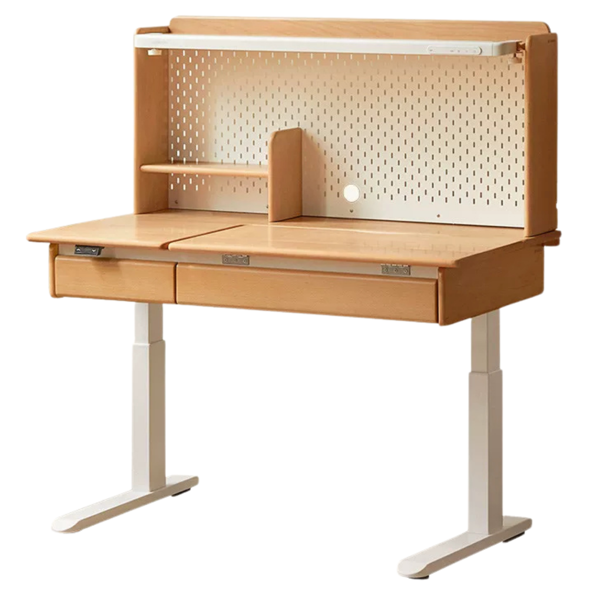 Beech Solid Wood Kids Electric Learning Desk