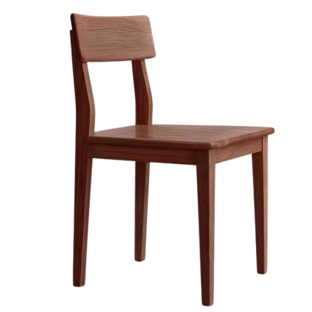 Oak,Black walnut solid wood - Dining chair 4 pcs set