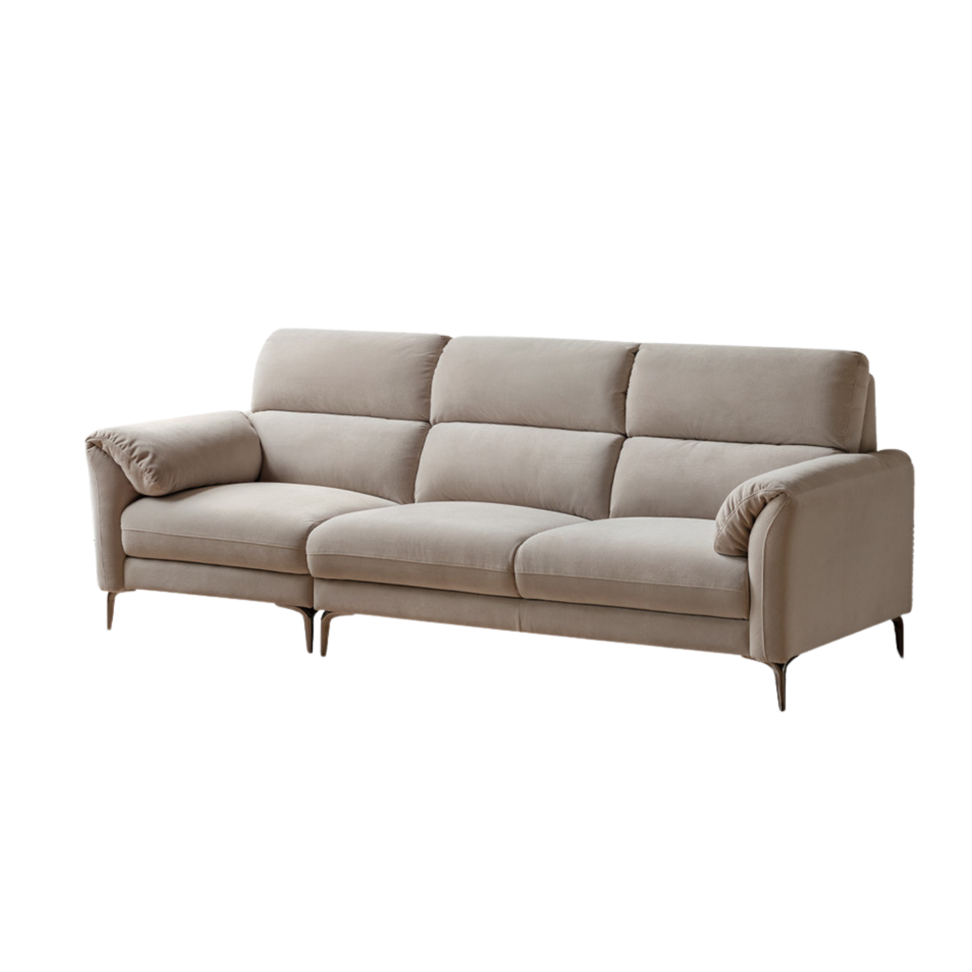 Wool Gray Flannel Fabric Sofa
