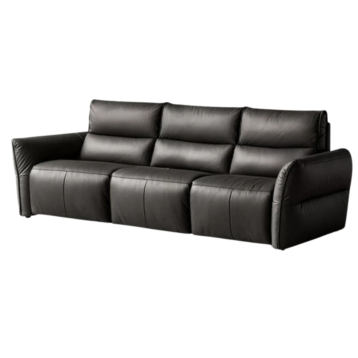 Genuine Leather Sofa Italian Light Luxury Tofu Block Sofa