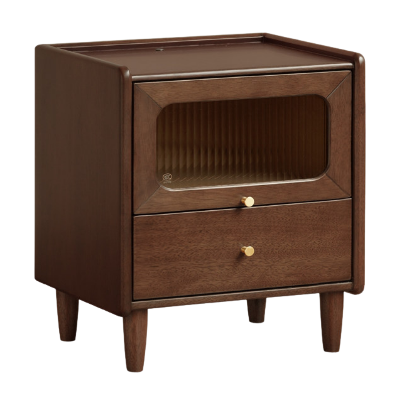Black Walnut, Solid Longan Hardwood, Catalpa Solid Wood Ultra-Narrow Nightstand.