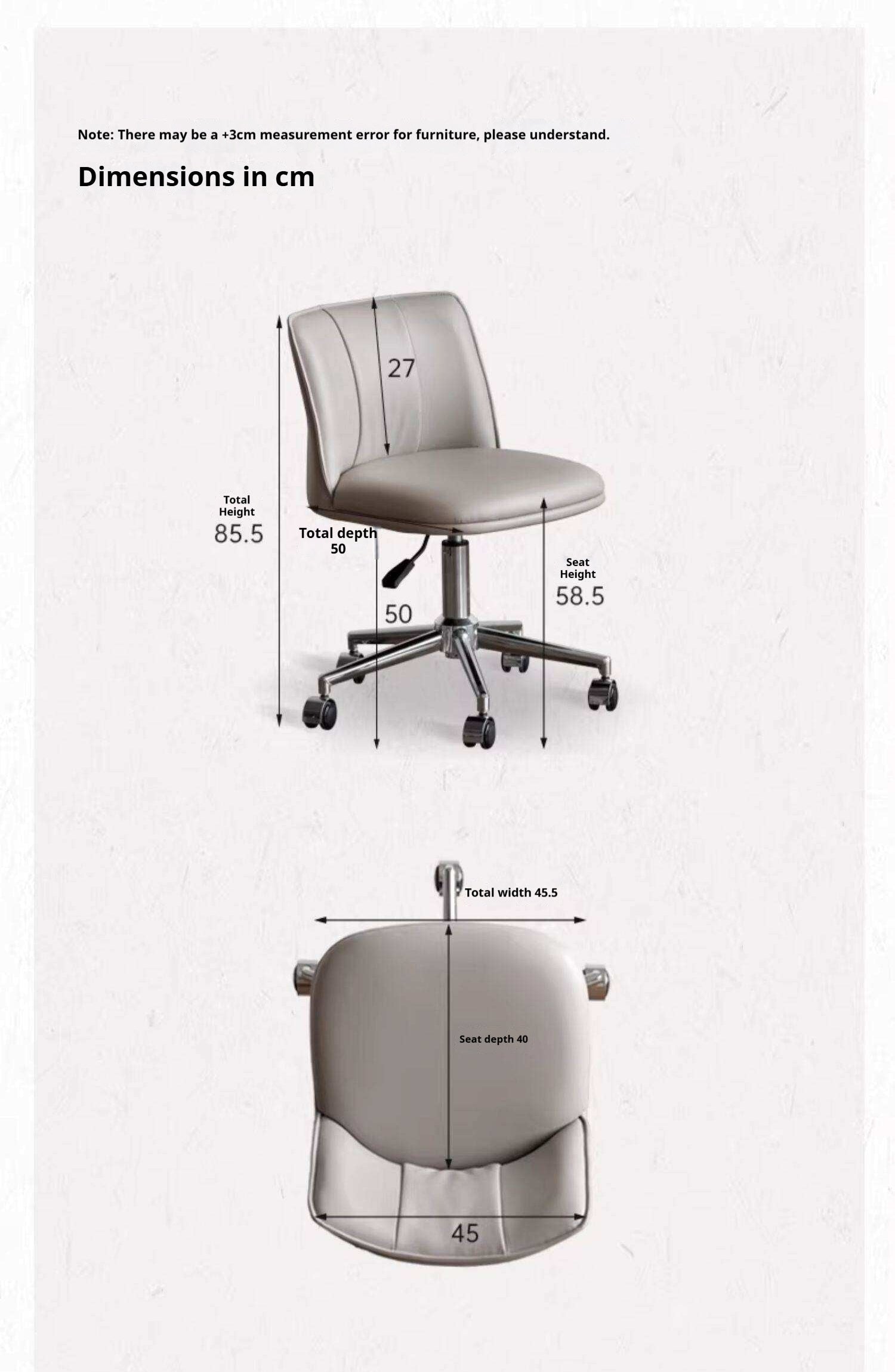 Swivel Adjustable Vanity Chair