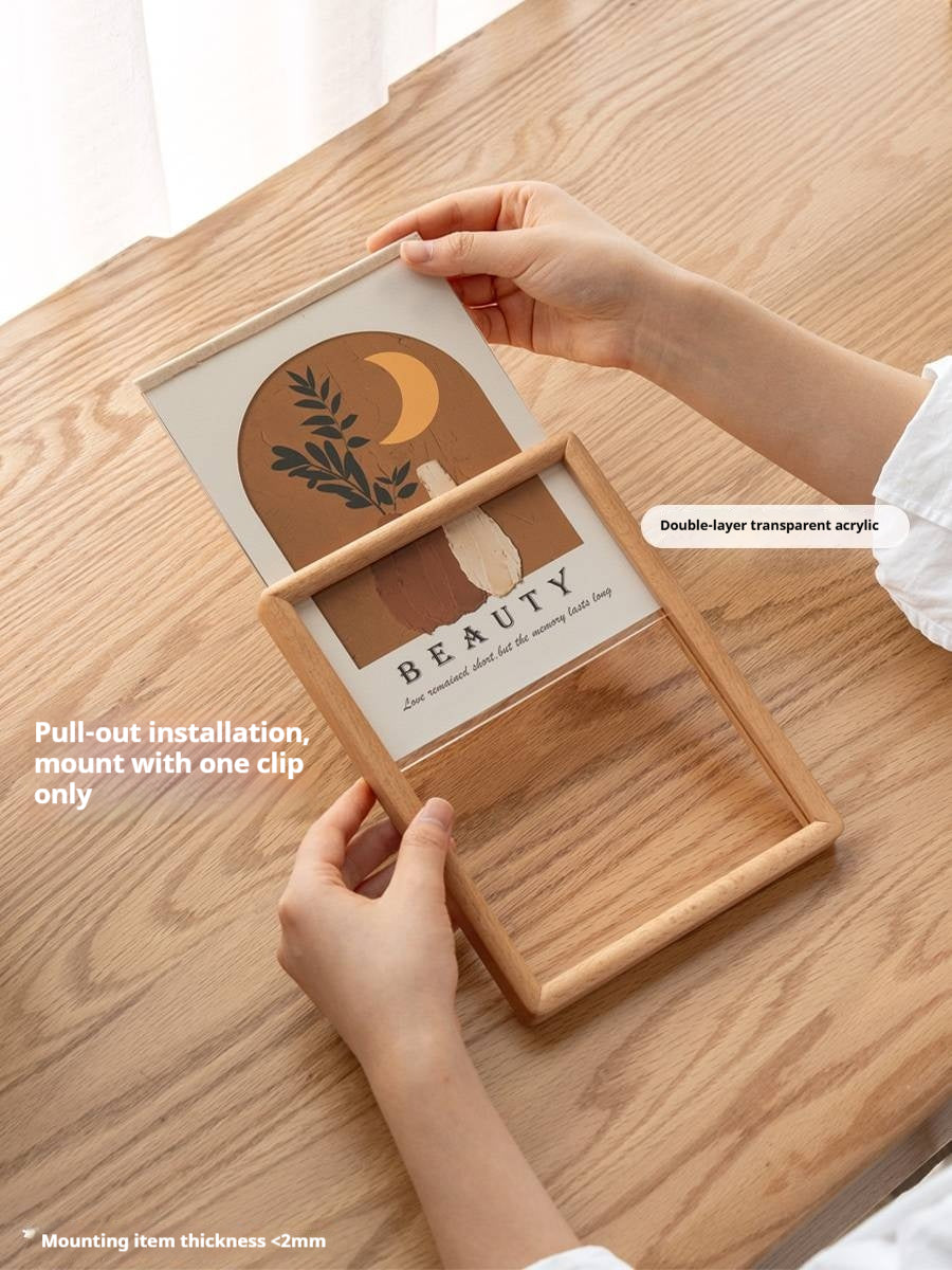 Black Walnut, Beech Solid Wood Photo Frame