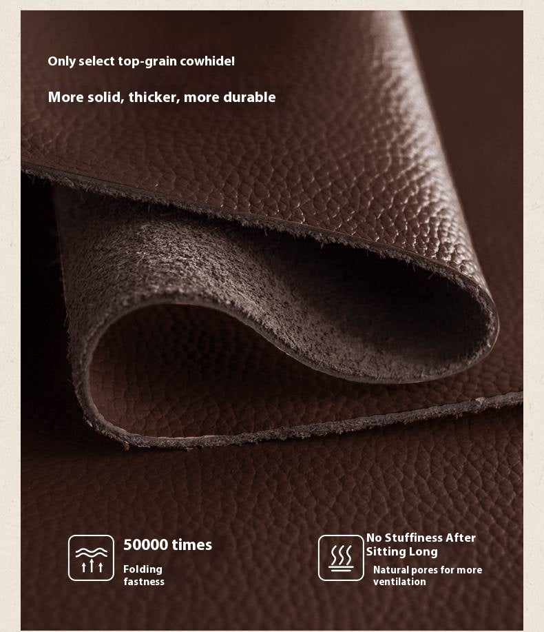 Genuine Leather American Retro High-Back Sofa with Checkerboard Black Bear Pattern