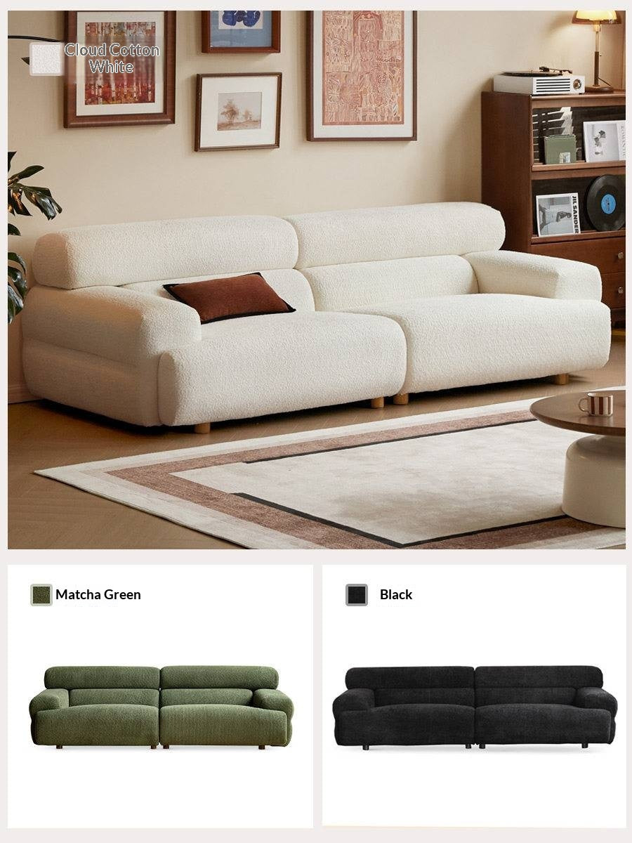 Bouclé Fabric Modern Soft Block Sofa