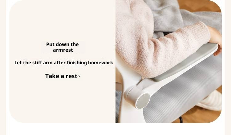 Children's Study Chair With Adjustable Backrest And Lifting Mechanism