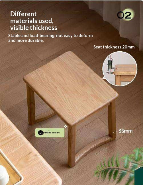 Ash, Oak Solid Wood Modern and Simple Style Tea Stool