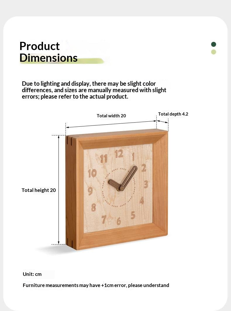 Cherry, Black Walnut Solid Wood Silent Movement Wall Clock