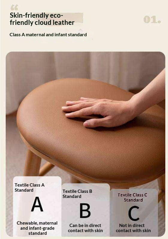 Ash, Cherry Solid Wood Dressing Stool