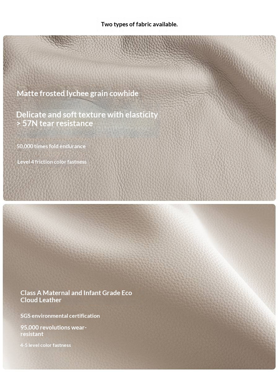 Cherry Solid Wood Bed with Top Layer Cowhide Soft Headboard Retro Style