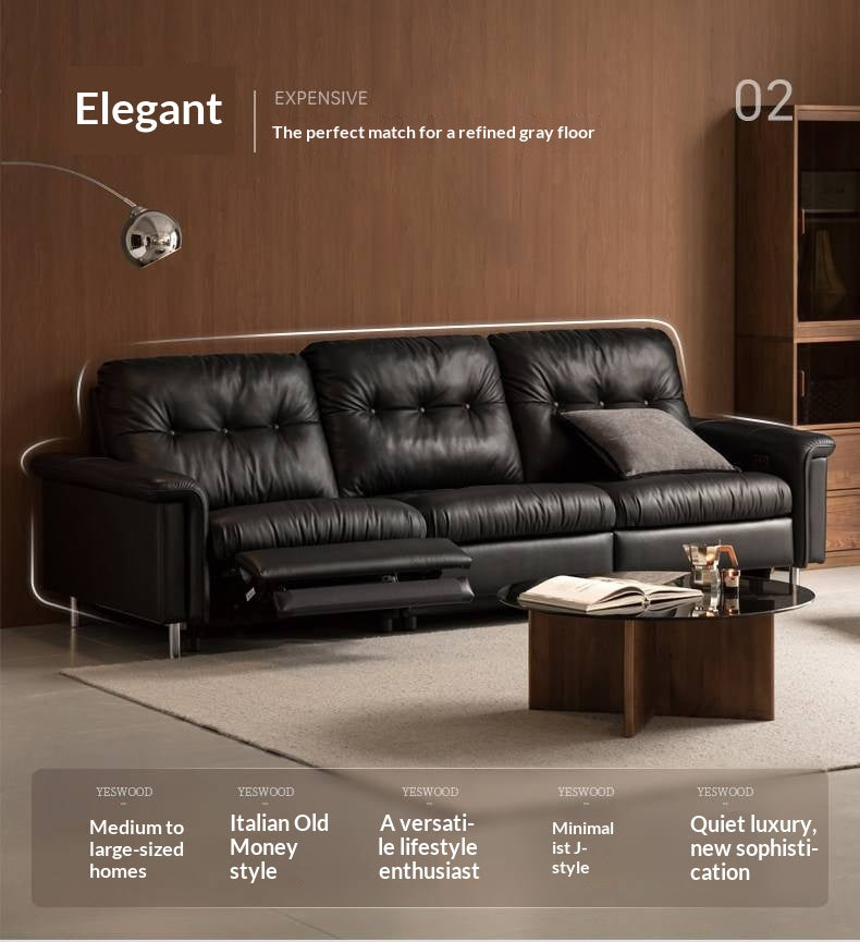 Genuine Leather Zero-Wall Power Recliner Sofa