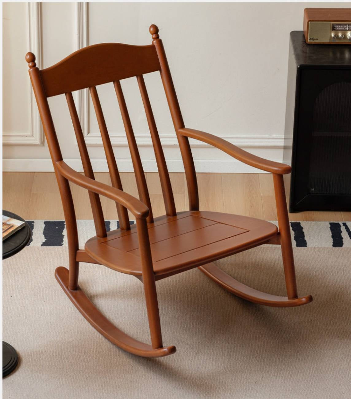 Beech Solid Wood Mid Century Rocking Chair