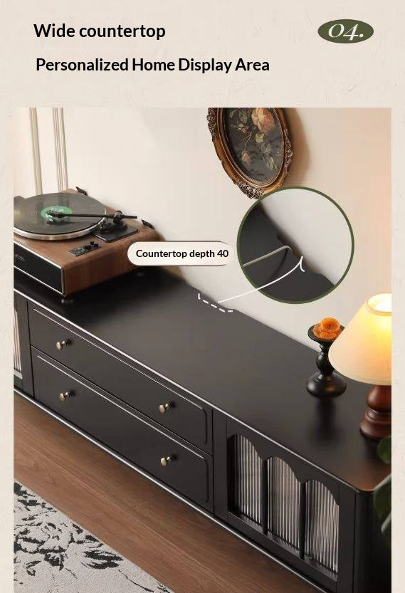 Solid RubberWood French Retro TV Stand