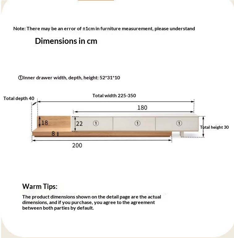 Tulipwood, Ash, Solid Rubberwood Retractable Floor TV Cabinet.