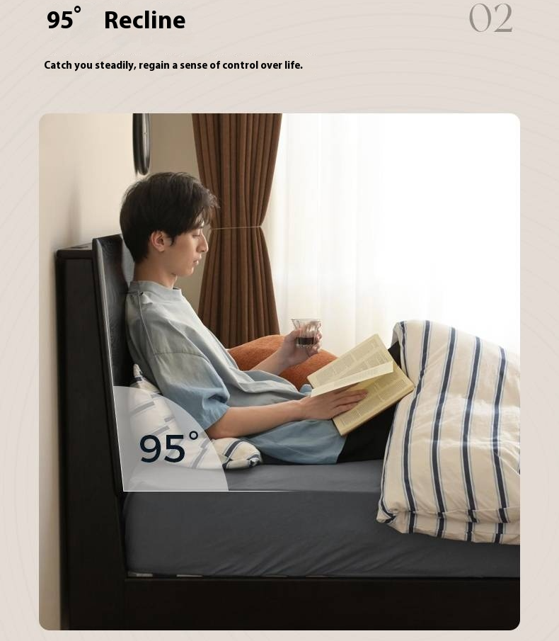 Ash Solid Wood Modern Simple Suspended Multifunctional Box Bed