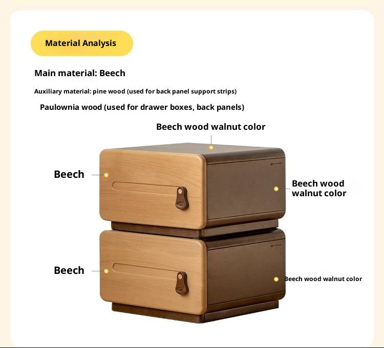 Beech Solid Wood Children's Chest of Drawers