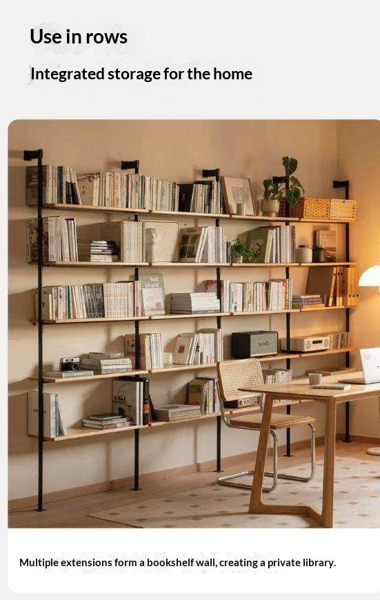 Oak, Poplar Solid Wood Industrial Style Multi-layer Storage Rack