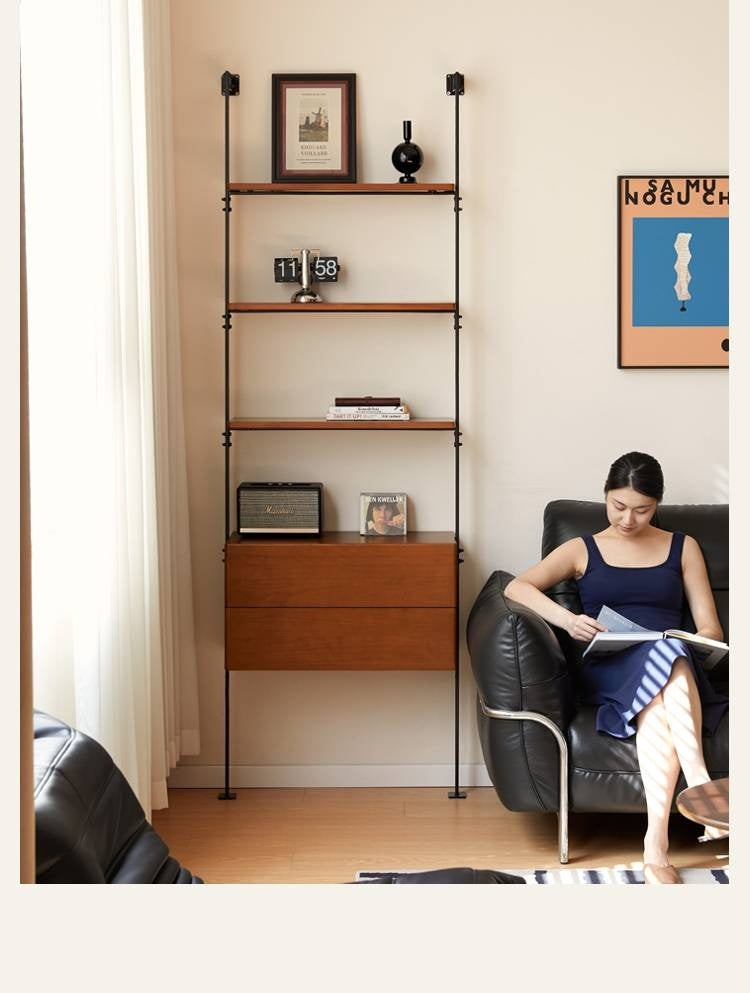 Poplar Solid Wood Bauhaus Bookshelf