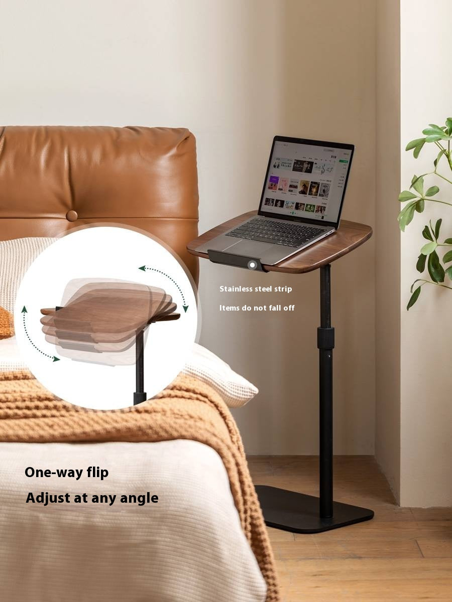 Black Walnut Solid Wood Liftable Rotating Side Table