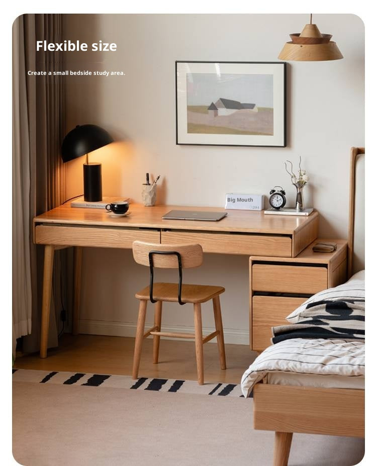 Oak Solid Wood Modern Office Desk