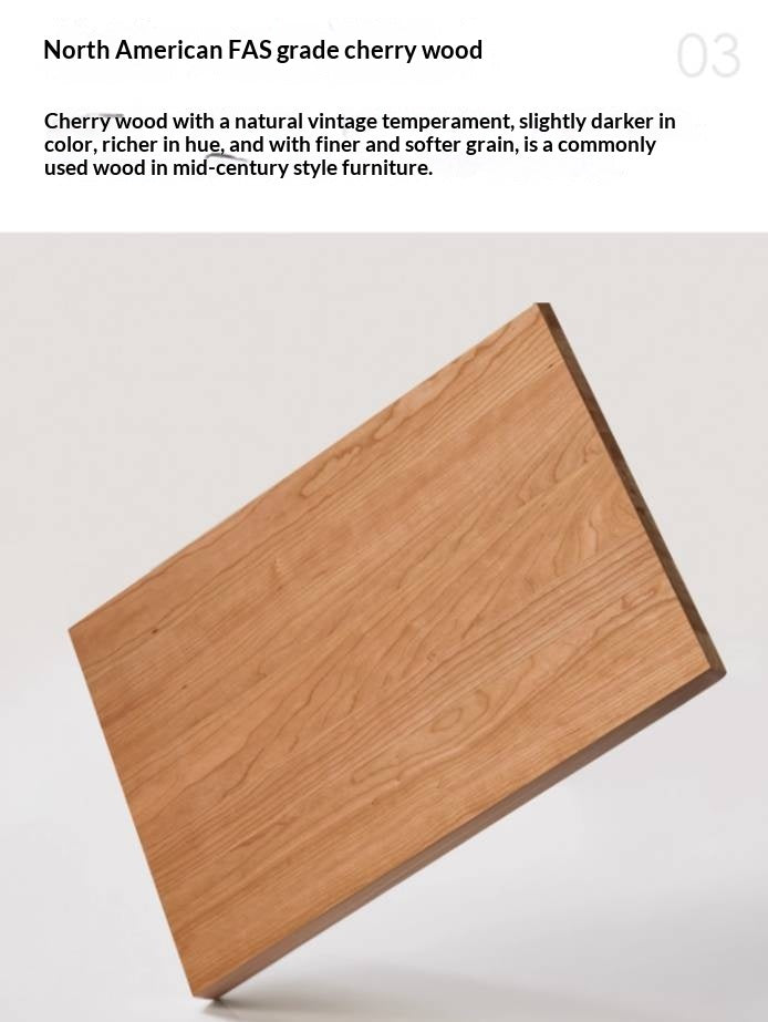 Cherry Solid Wood Vintage Style Dining Table