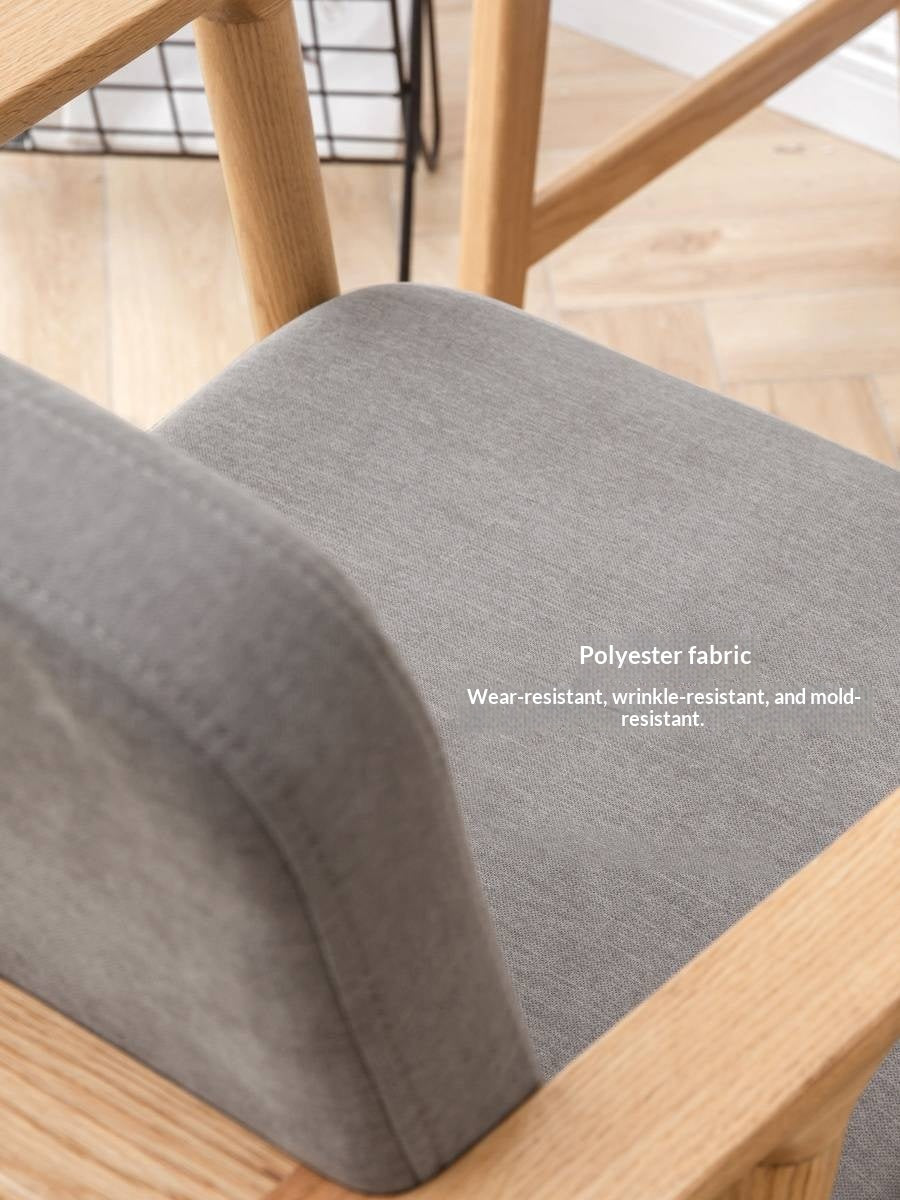 Oak Solid Wood Back Soft Dining Chair