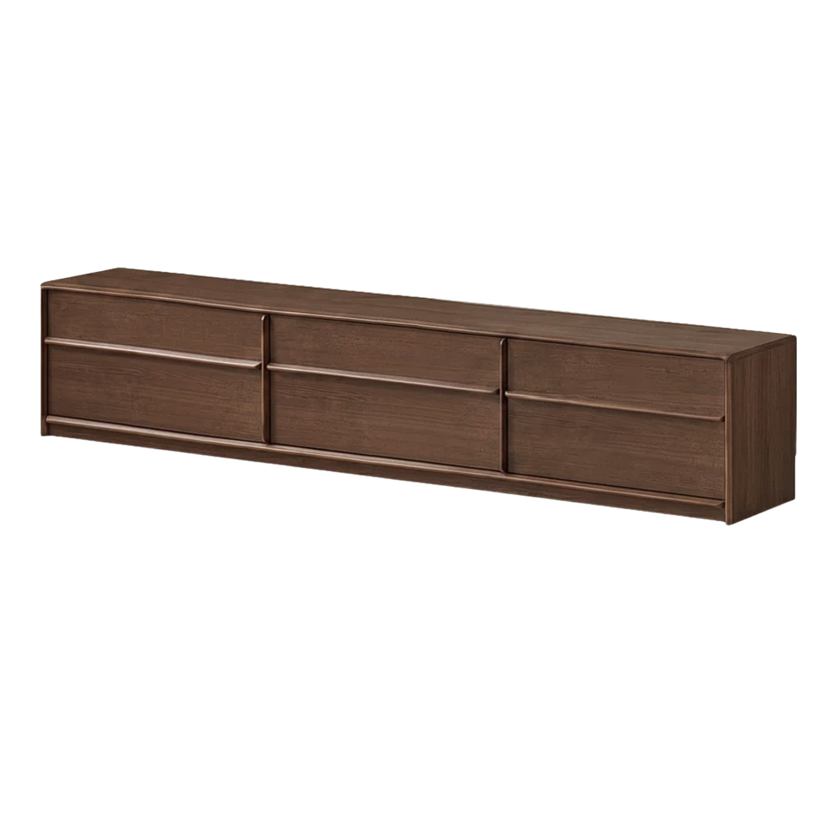Black Walnut, Rosewood Solid Italian Light Luxury TV Stand