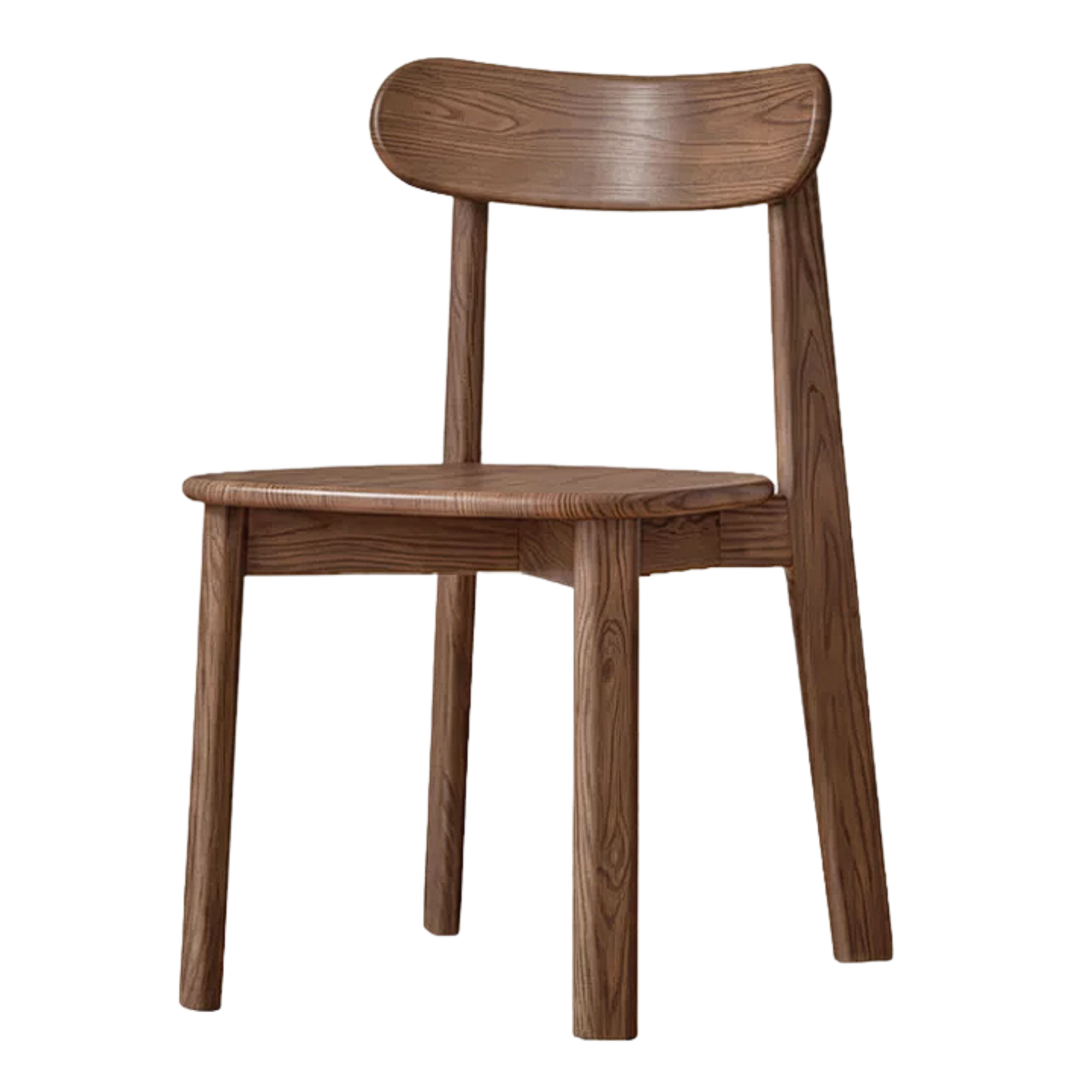 4 pcs -Beech, Oak, Black Walnut, White Ash Solid Wood Modern Dining Chairs