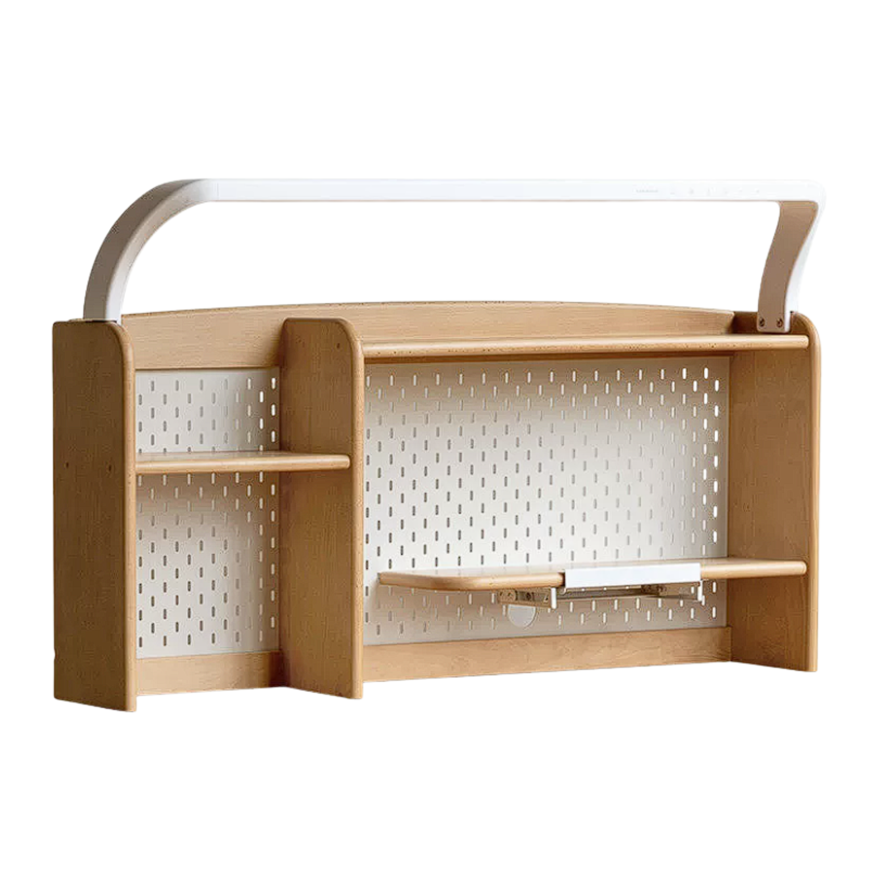 Beech, Oak, Rubberwood Solid Wood Study Desk with Shelf