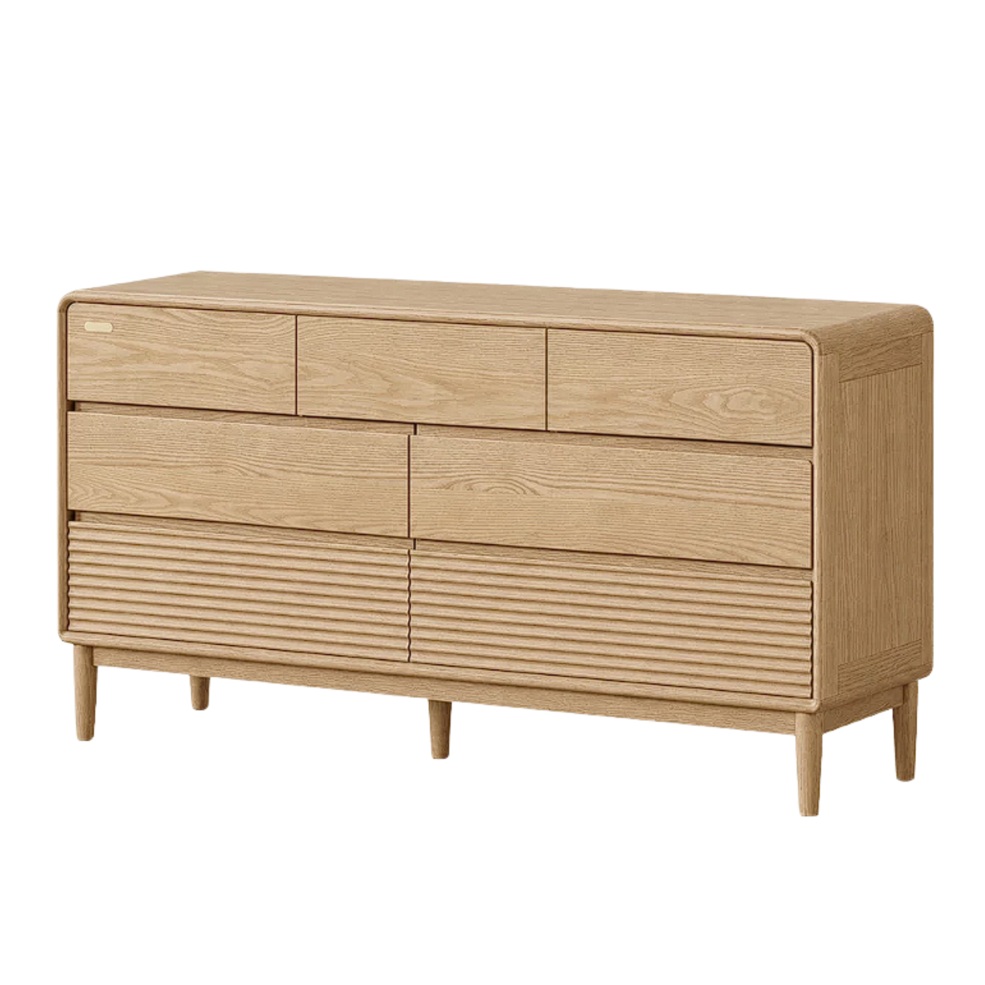 Ash, Oak Solid Wood Chest of Drawers with Modern Minimalist Design
