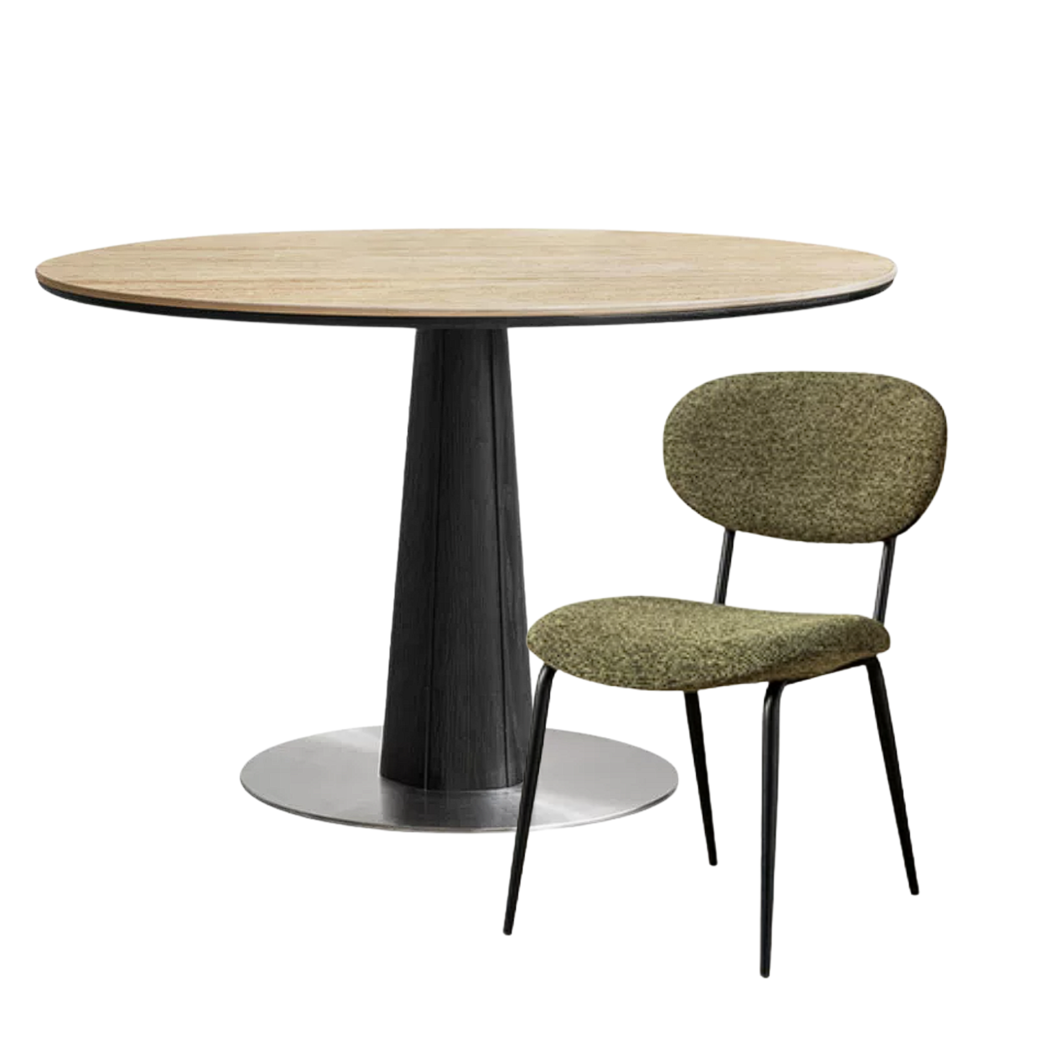Oak Solid Wood Bauhaus Rock Plate Dining Table
