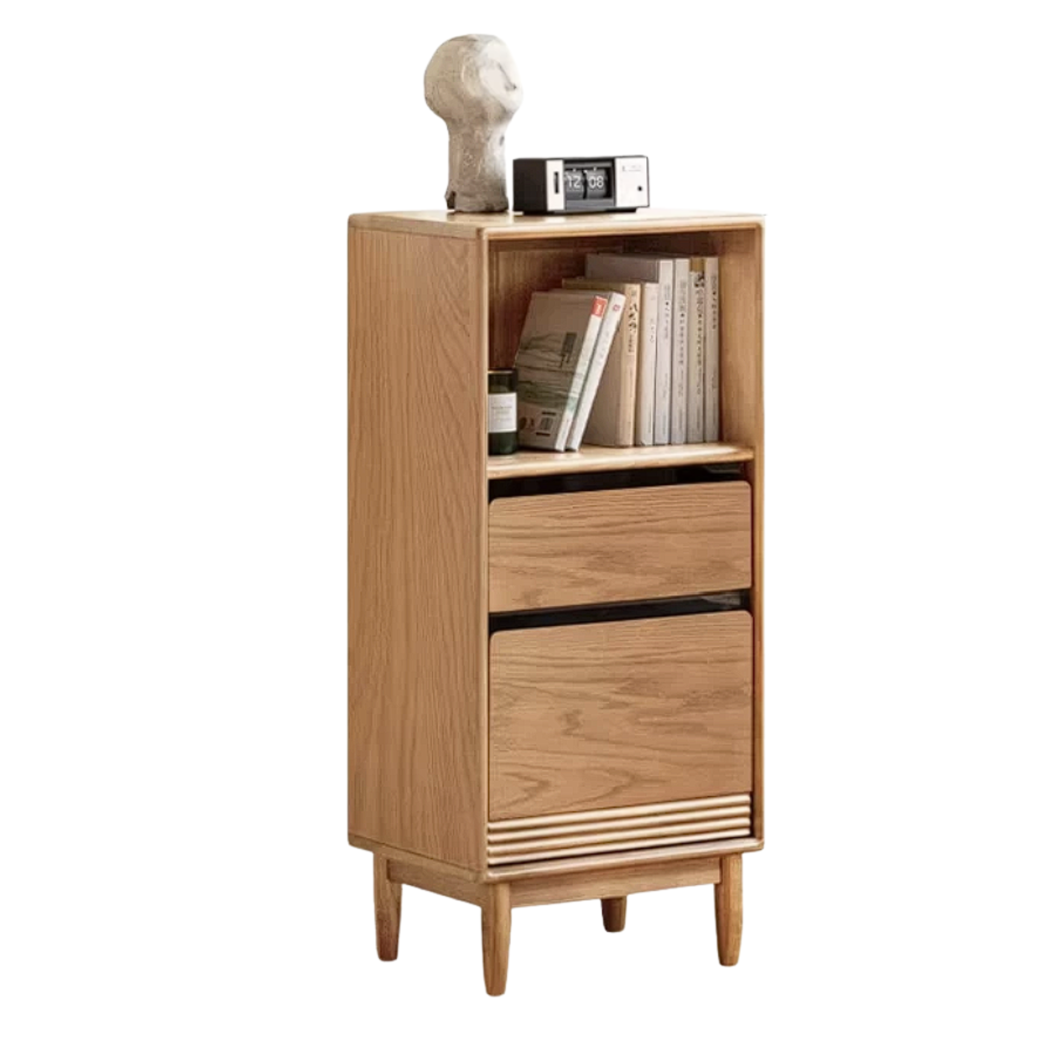 Black Walnut, Golden Rosewood, Oak, Ash, Cherry Solid Wood Side Cabinet with Minimalist TV Stand Storage Design
