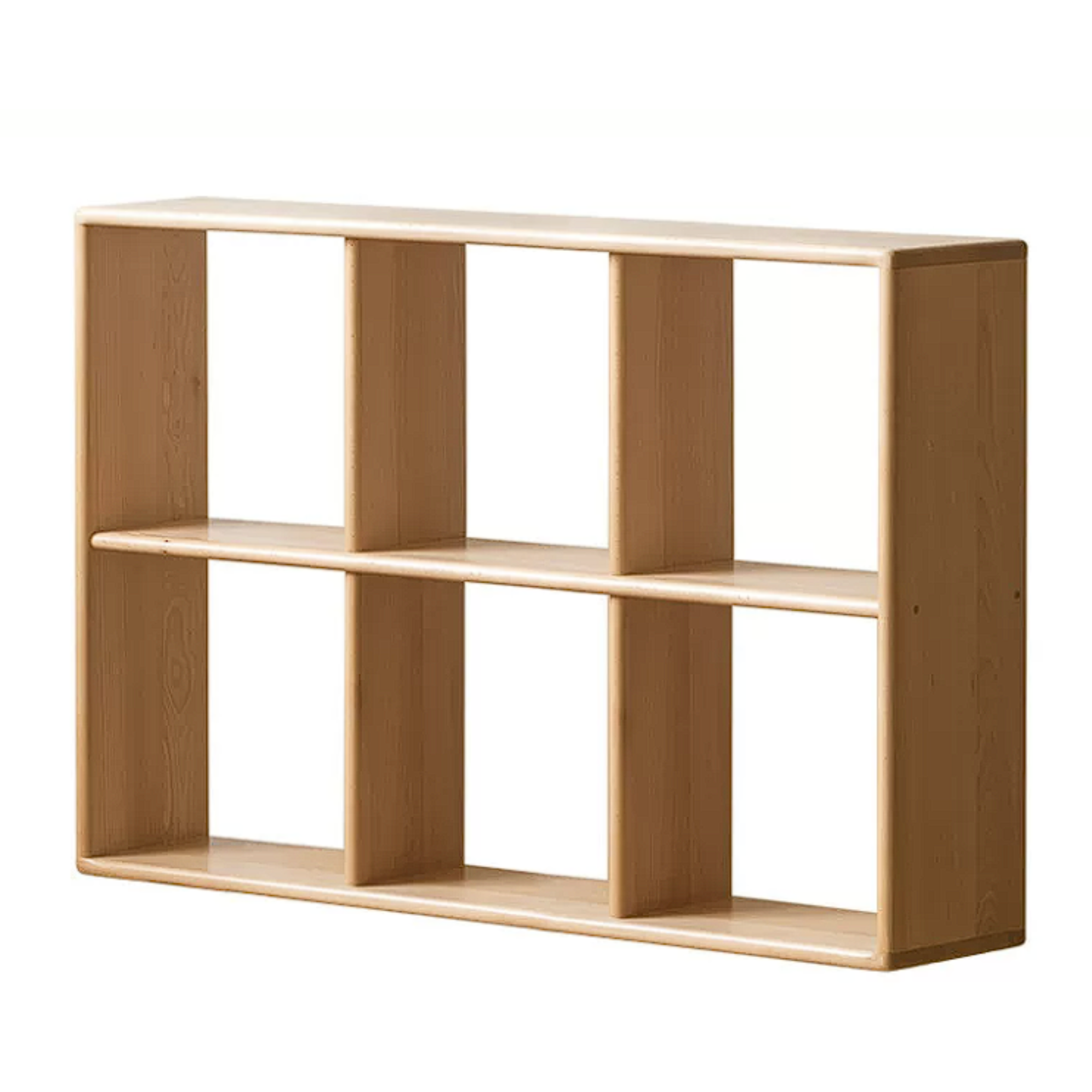 Beech, Rubberwood Solid Wood Multi-layer Kids Combination Bookcase