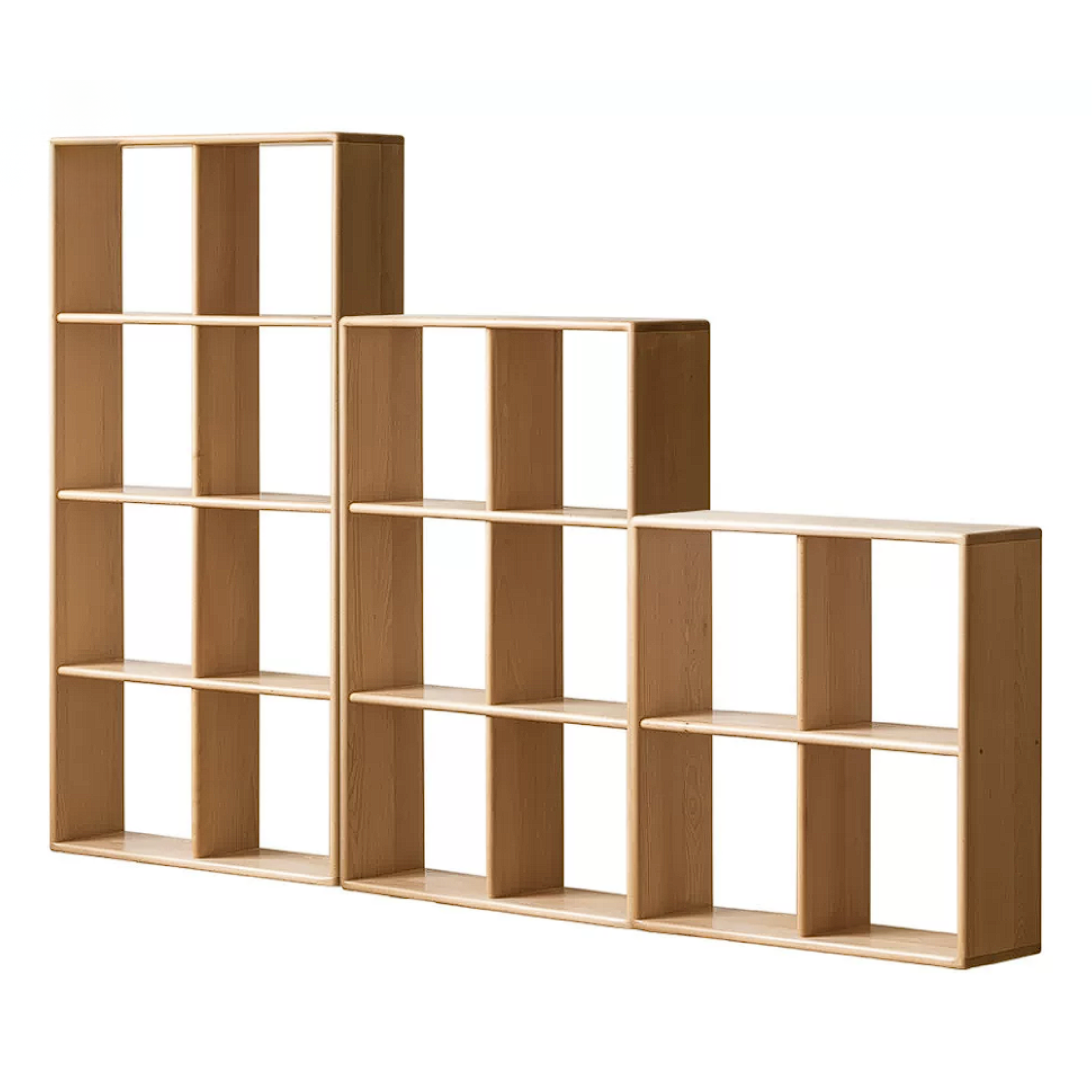 Beech, Rubberwood Solid Wood Multi-layer Kids Combination Bookcase