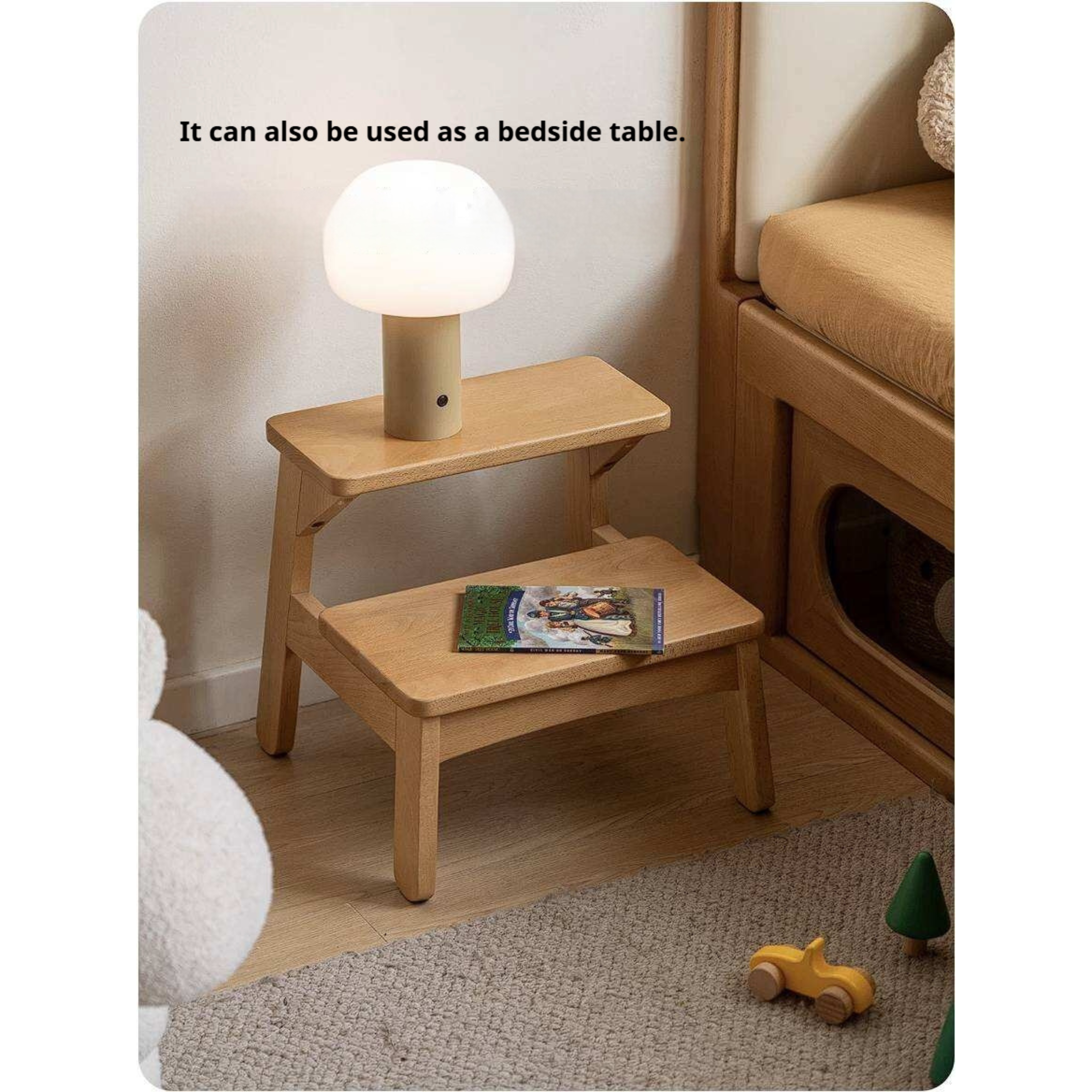 Beech Solid Wood Kids Multifunctional Low Foot Chair,Step Stool