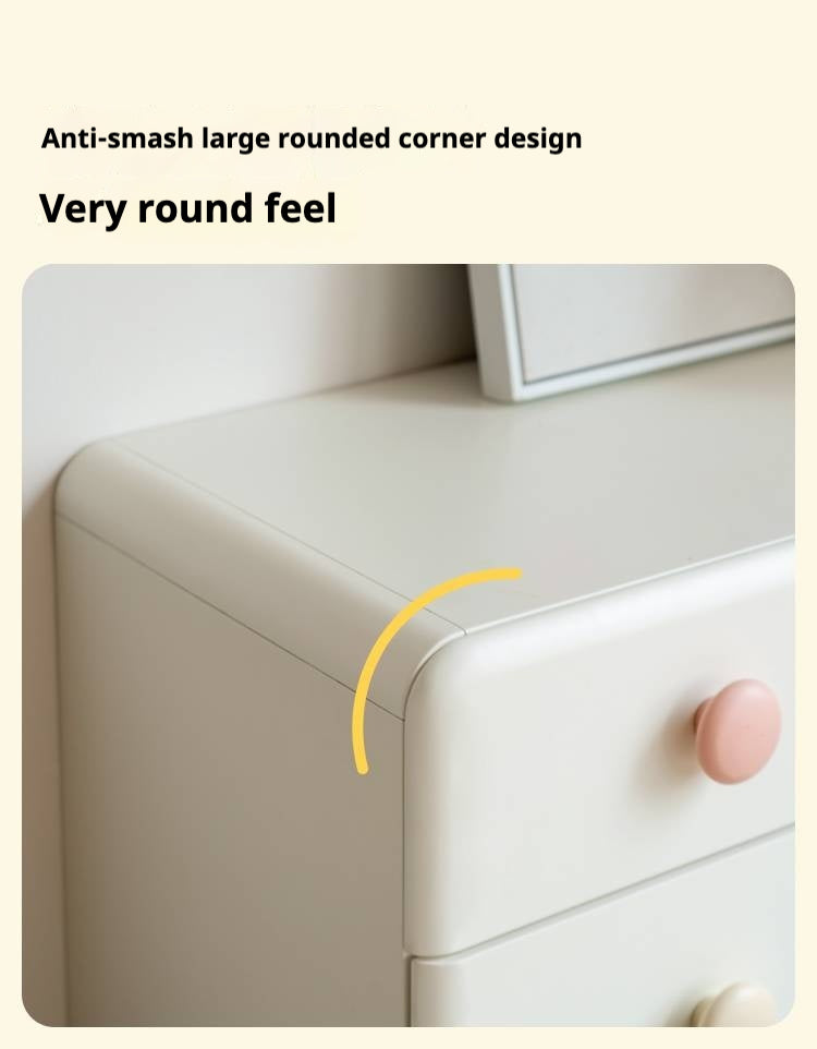 Rubber Solid Wood Children's Storage Cabinet.