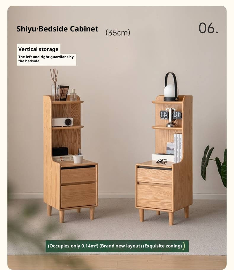 Oak, Ash, Beech Solid Wood Modern Simple Nightstand