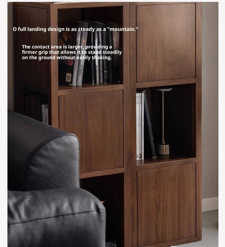 Black Walnut, Oak Solid Wood Bookshelf